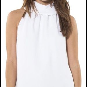 Sail to Sable white cowl neck top